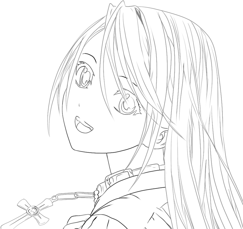 Rosario Vampire - Rosario Vampire Moka Coloring Pages (900x796), Png Download