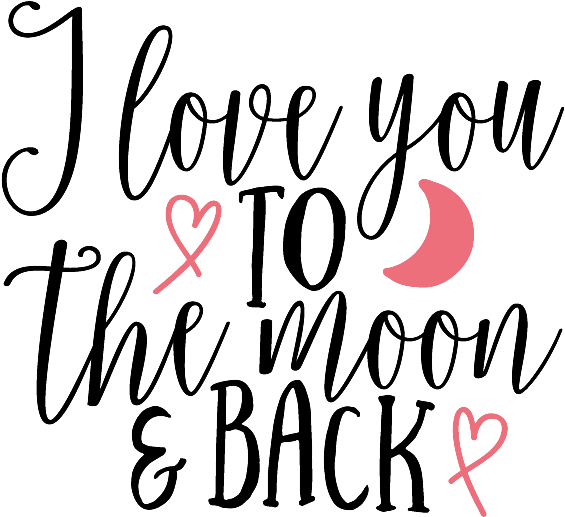 I Love You To The Moon And Back Png Image - Scalable Vector Graphics (900x657), Png Download