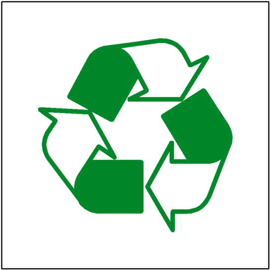 Recycling Symbol Sticker - Recycling Symbol (600x600), Png Download