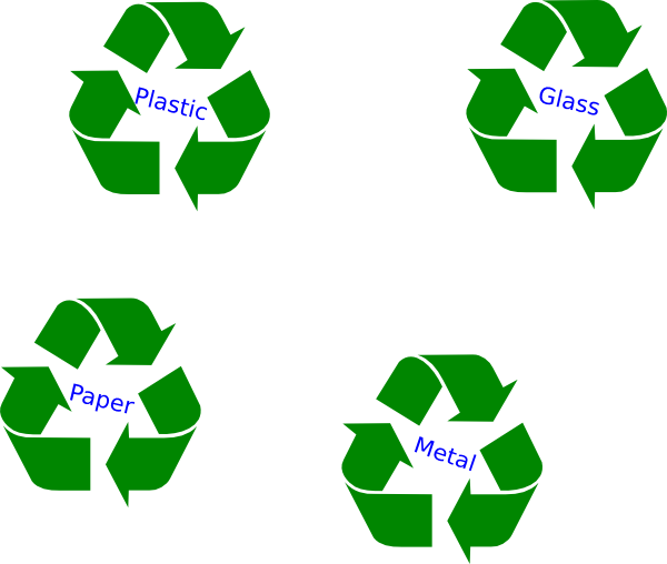 Recycle Symbol For Glass (600x508), Png Download