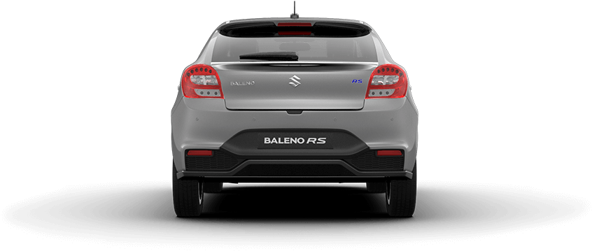 Baleno Rs Silver Car Back View - Baleno Rs Granite Grey (1090x536), Png Download
