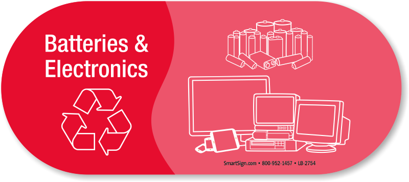 Zoom, Price, Buy - Recycling Batteries Symbols (800x356), Png Download
