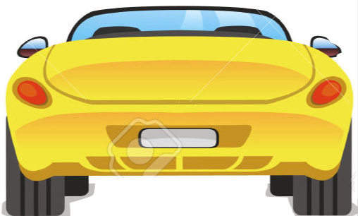 Free Back Of Car Clipart - Cartoon Car Back Png (508x306), Png Download