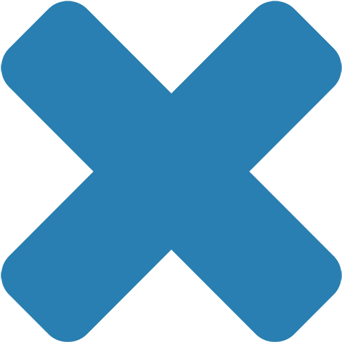 Close-x - Blue Cancel Icon (747x747), Png Download