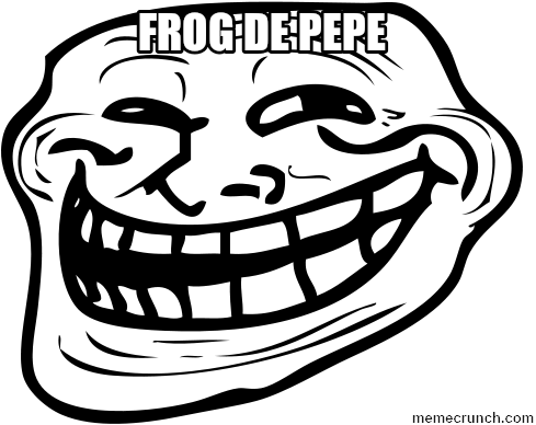Frog De Pepe - Shut Up And Dance Black Mirror Face (500x397), Png Download