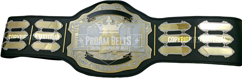 Fantasy Championship Belt - Fantasy Football Belt With Name Plates (800x347), Png Download