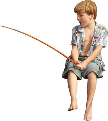 If You Want To Catch More Fish, You Need The Best Gear - Boy Fishing Png (354x398), Png Download