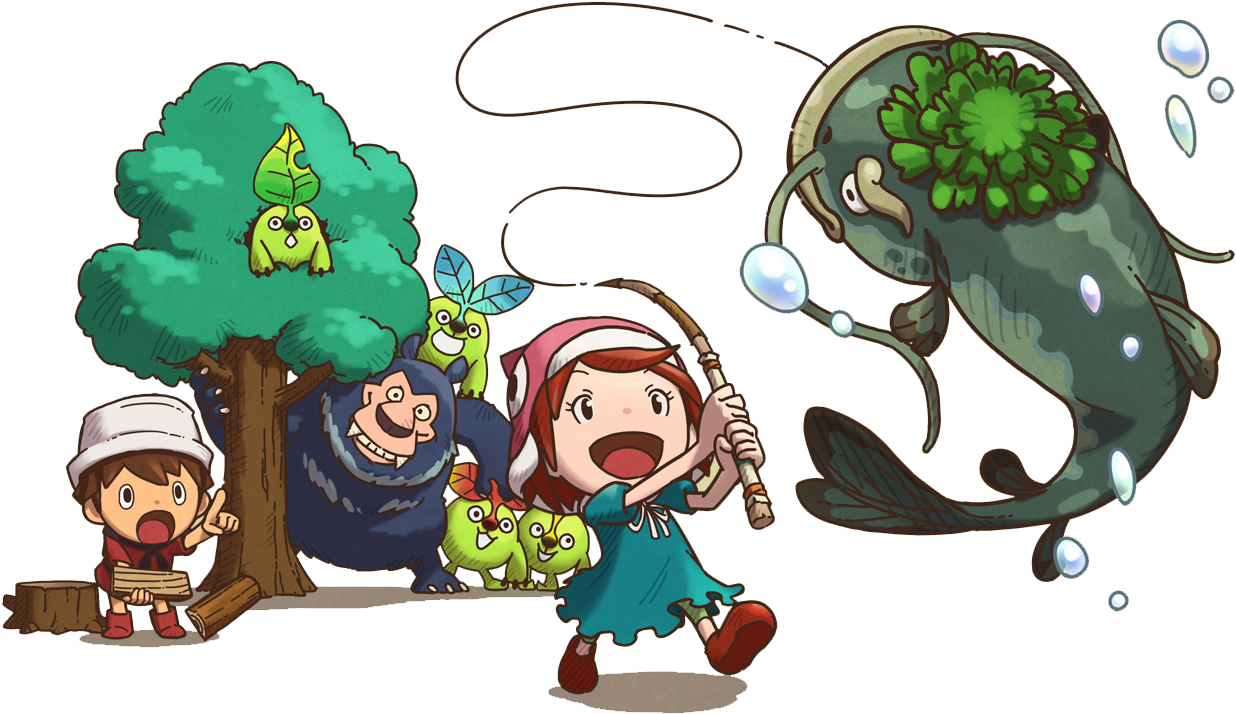 Fishing - Png - Fantasy Life Character Art (1280x797), Png Download