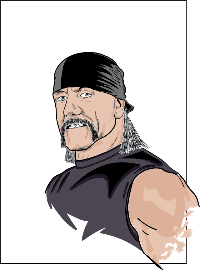 I Think He Was Born *old* =) - Халк Хоган Арт (640x864), Png Download