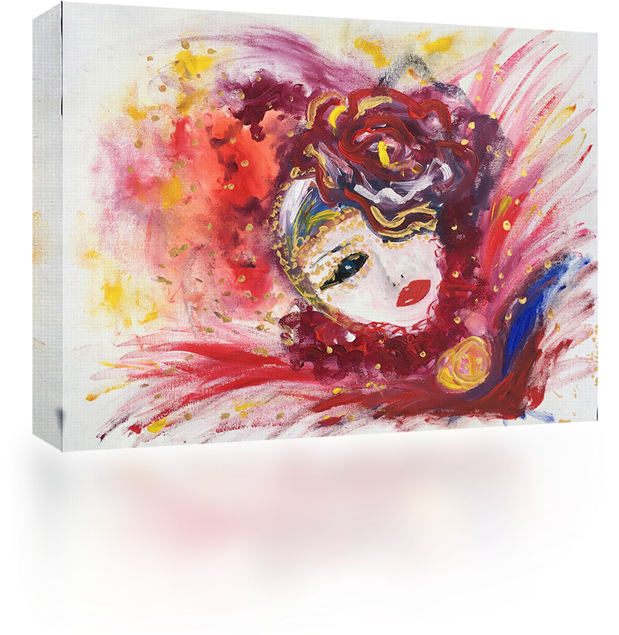 Venetian Mask - Modern Art (500x500), Png Download