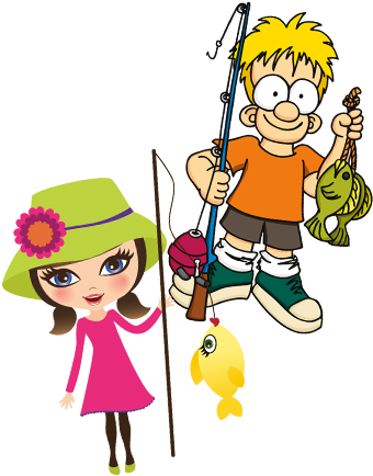 Kids-fishing - Kids Fishing Png (360x445), Png Download