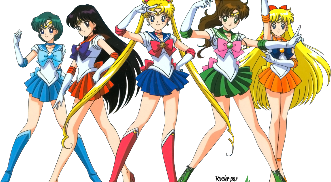 Cause We're All A Little Ba - Sailor Moon And Scouts (1200x630), Png Download