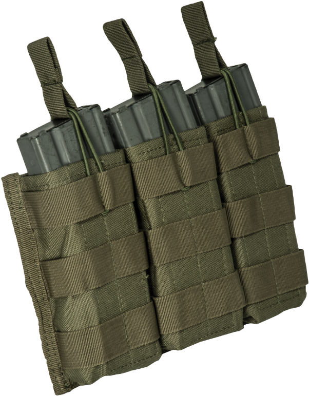 Base Pouch M16/m4 Opentop Bungee Triple Mag - Wood (2000x800), Png Download