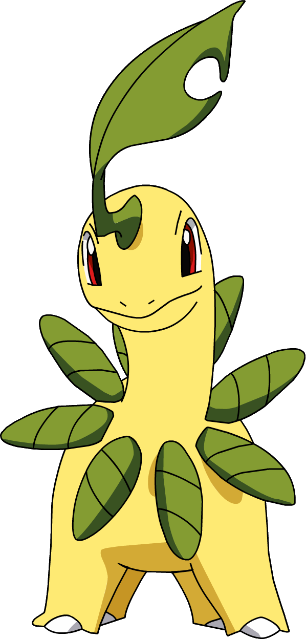 153bayleef Os Anime 2 - Bay Leaf Pokemon (598x1248), Png Download
