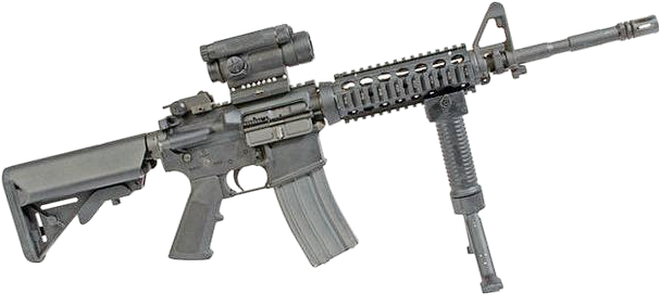 The M16 Family Of Weapons - M4 Carbine (620x286), Png Download