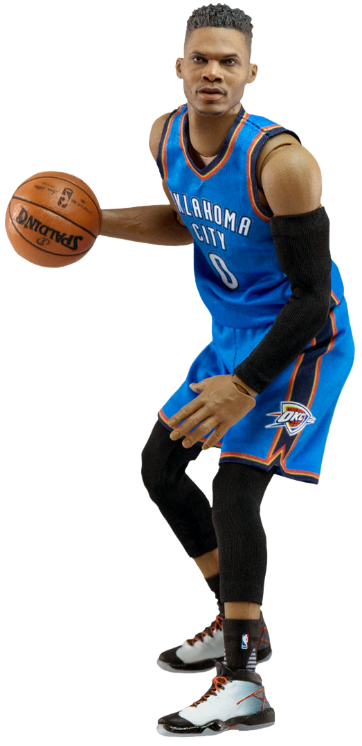 Nba Basketball - Russell Westbrook Cut Out (523x1077), Png Download