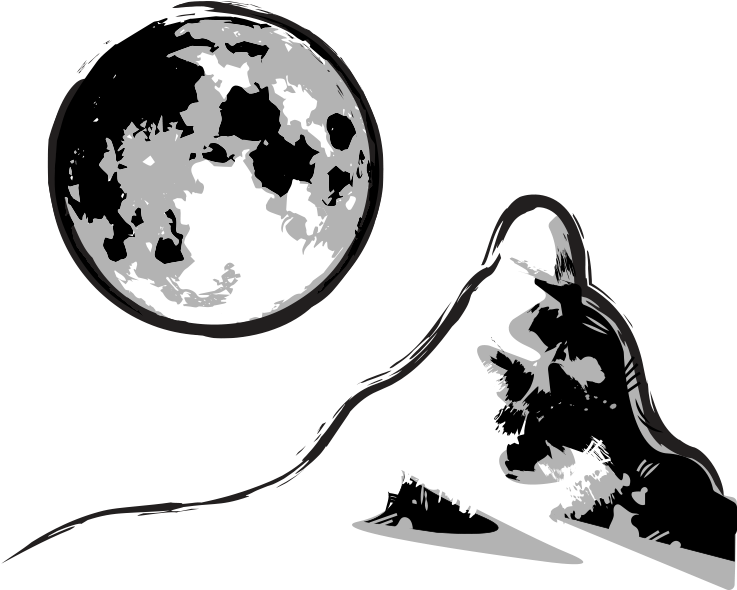 Novelty Moon Mountain Icon - Illustration (866x600), Png Download