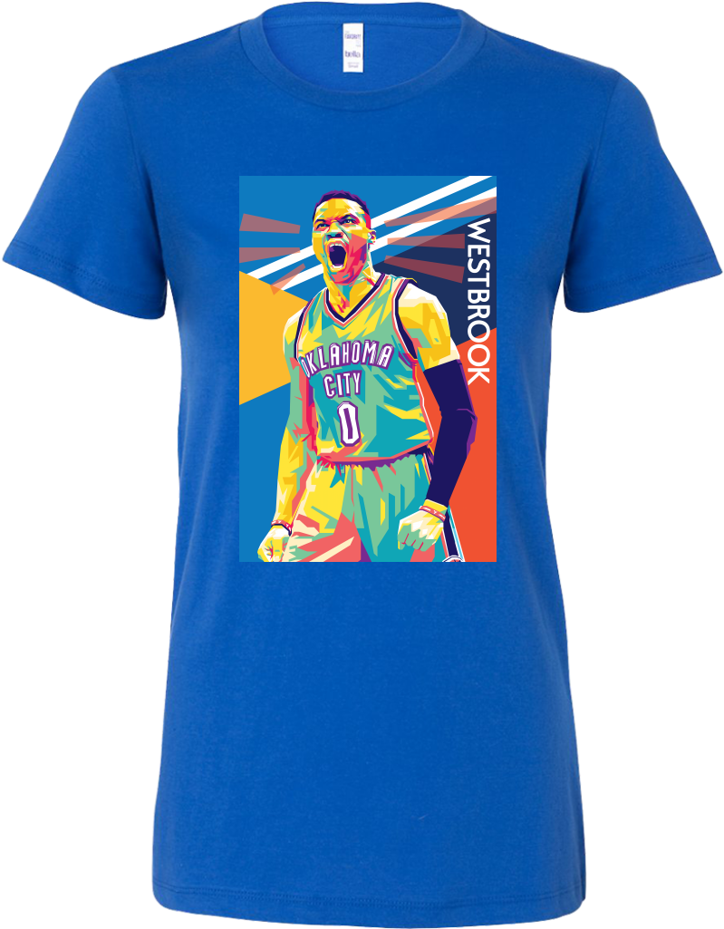 Russell Westbrook Pop Art Women's Shirt - T-shirt (1024x1024), Png Download
