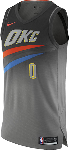 Nike Nba Oklahoma City Thunder Russell Westbrook City - Mitchell & Ness Oklahoma City Thunder Heather 2 (500x500), Png Download