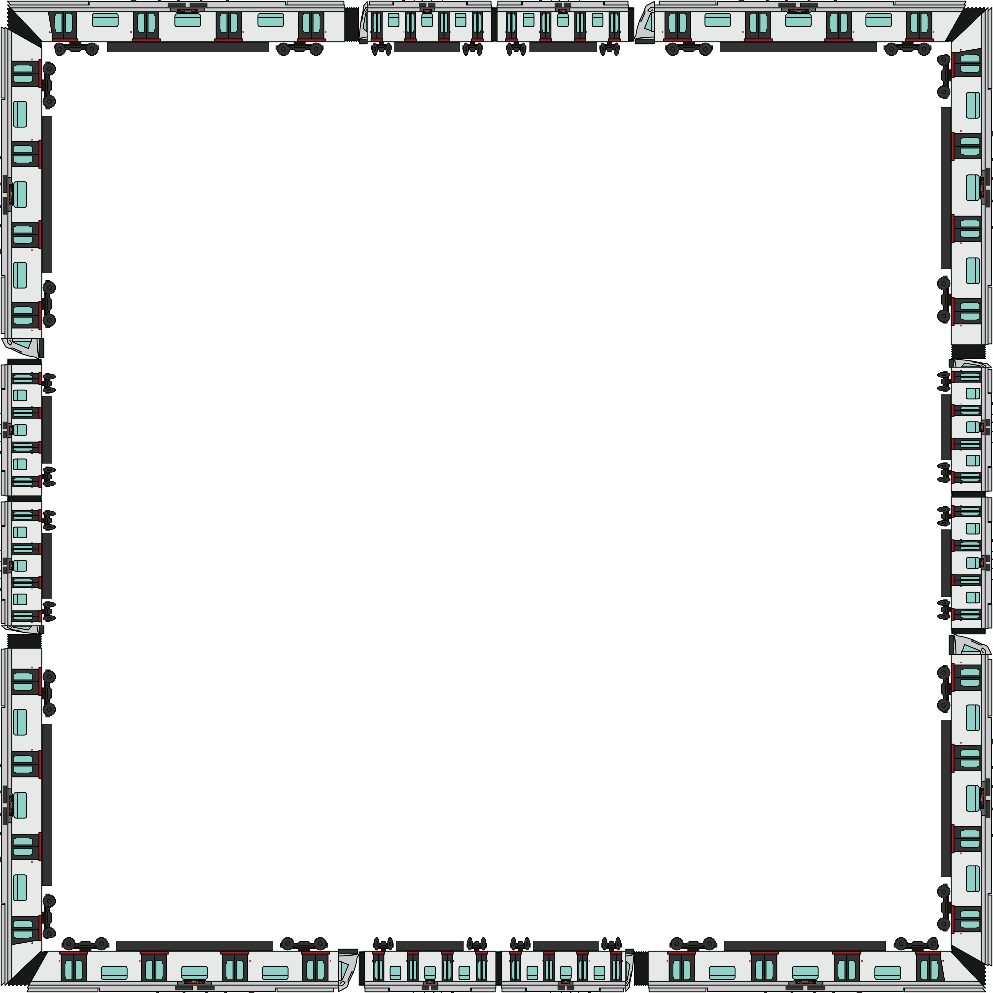 Free Clipart Of A Train Border - Clip Art (4000x4000), Png Download