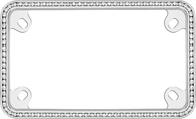 Motorcycle Inlaid Diamonds, Clear/chrome - Diamond Picture Frame Png (640x388), Png Download