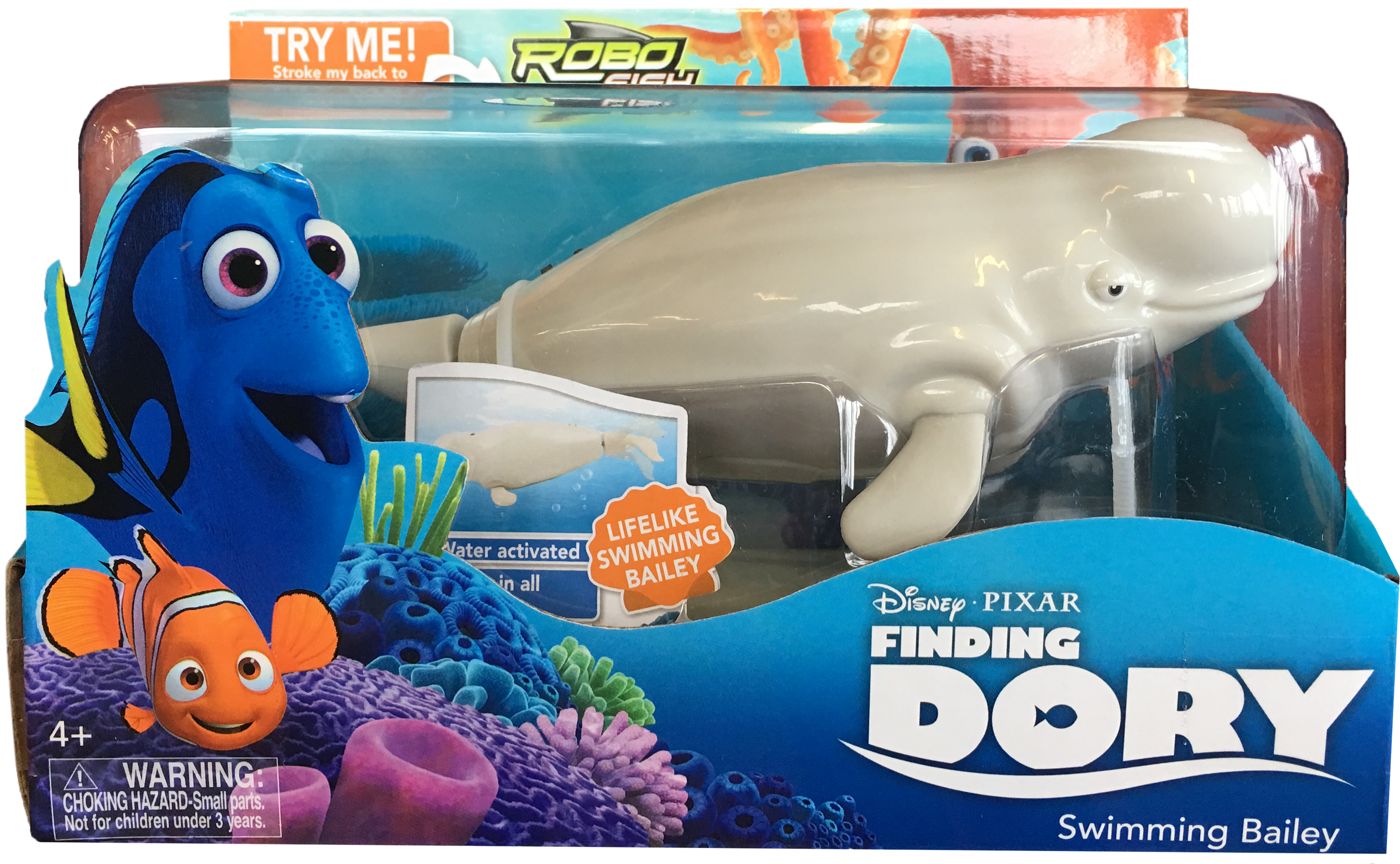 Swimming Bailey Robo Fish - Disney Finding Dory Robofish, Nemo (3202x1976), Png Download