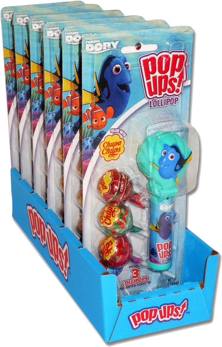 Finding Dory Pop Ups - Flix Disney Frozen Anna Pop Ups Lollipop Dispenser (781x1200), Png Download