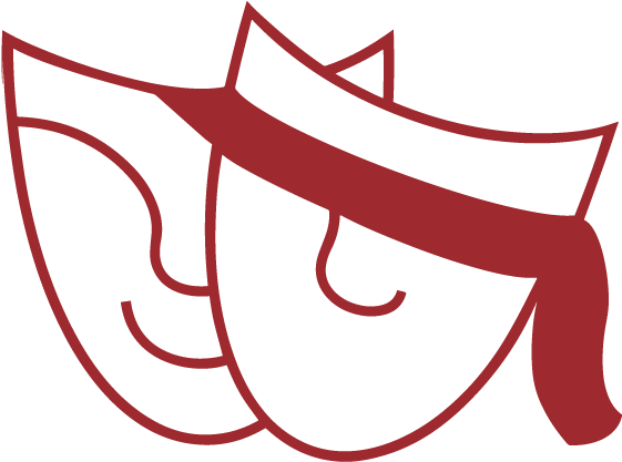 Masks - Drama Music Clip Art (592x431), Png Download