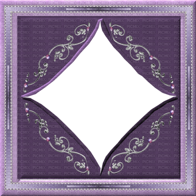 Purple Diamond Frame - Motif (400x400), Png Download