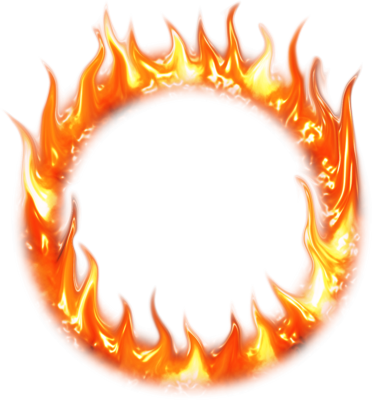 Svg Transparent Clipground - Fire Circle Frame Transparent (372x400), Png Download