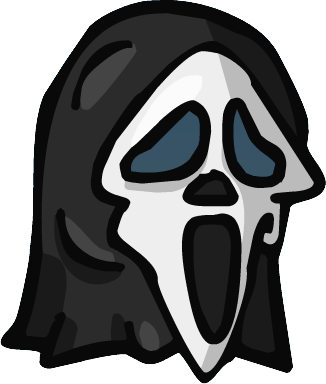 Masks Clipart Ghost - Cartoon Ghost Mask (326x384), Png Download