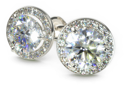 Handmade Diamond Pavé Halo Frame - Diamond (658x400), Png Download