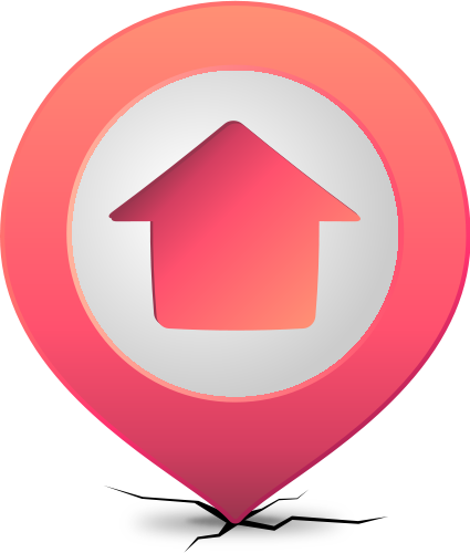 Location Map Pin Home Pink - Johor Bahru (425x500), Png Download