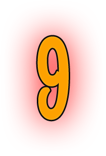 9 - Number (480x360), Png Download