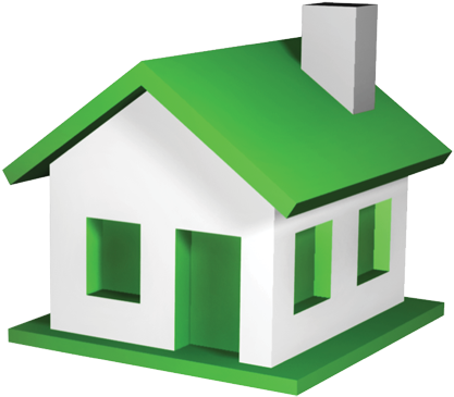 Free Icons Png - Icon House Green Png (430x377), Png Download