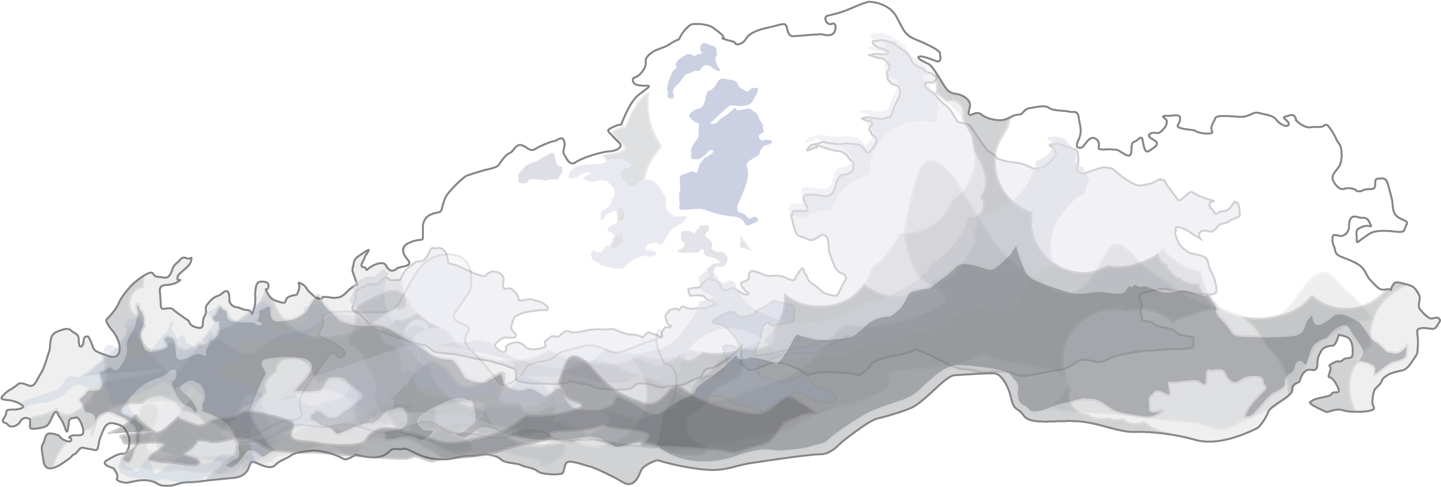 Nube - Nubes Silueta Png (3508x2480), Png Download