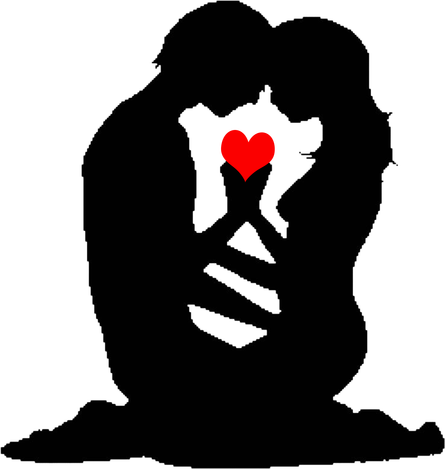 Silhouette Photography Drawing Embroidery Illustration - New Year Love Card (2240x2240), Png Download