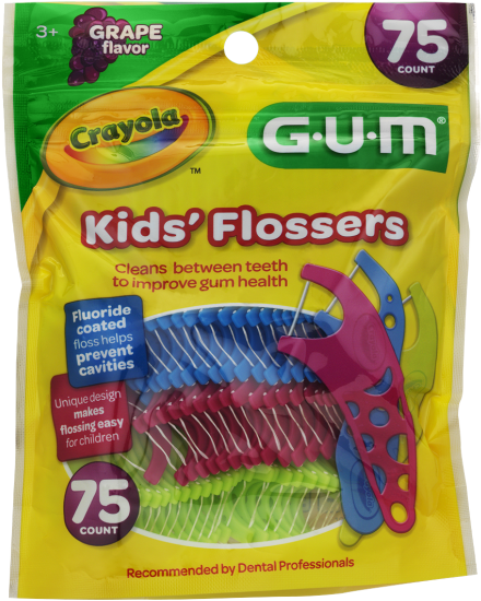 Gum® Crayola™ Kids' Flossers 75 Ct - Crayola (600x600), Png Download