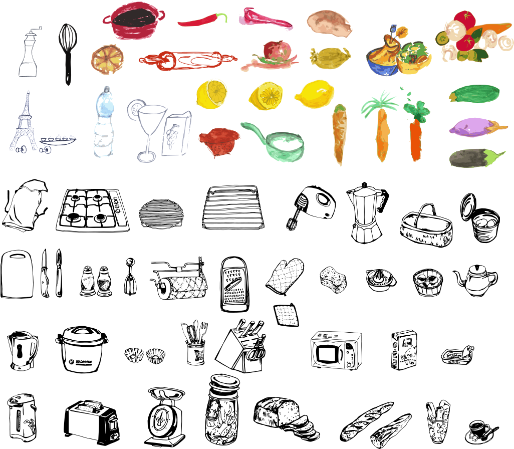 All Clipart - Things In The Kitchen Clipart (1026x896), Png Download