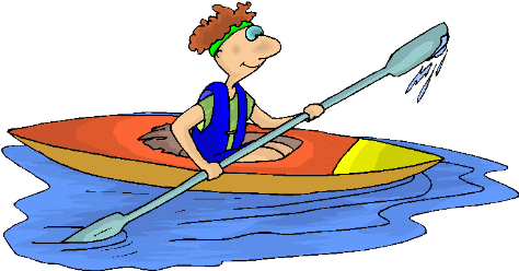 Kayaking Clipart Kayak Fishing Vector Library Download - Canoe Clipart (500x247), Png Download