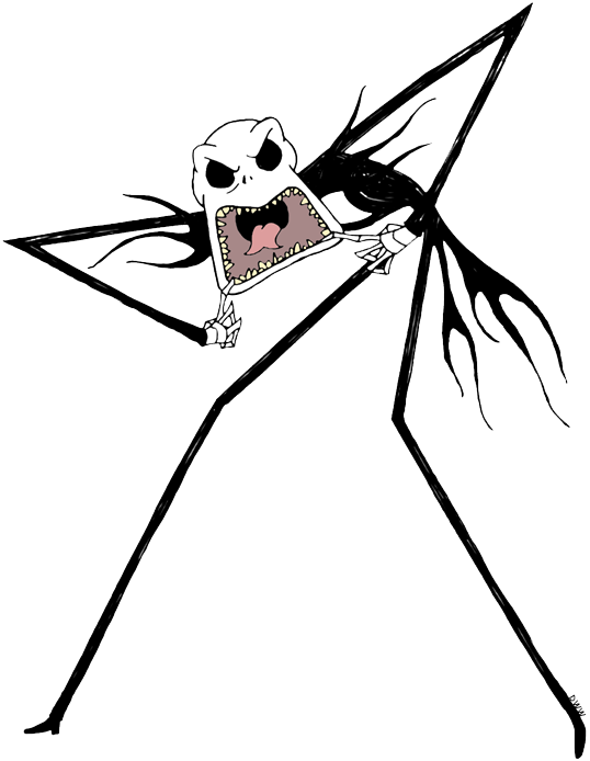 Jack Skellington Behind Tombstone Jack Skellington - Nightmare Before Christmas Sticker Book (538x694), Png Download