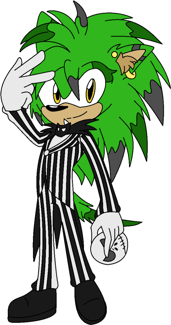 Razor Blade Halloween As Jack Skellington By Winxsonicfan12 - Jack Skeleton Sonic (662x1206), Png Download