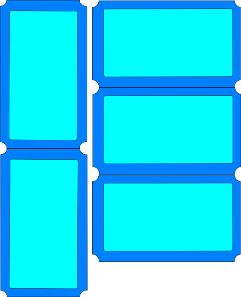 Blank Ticket Clip Art - Portable Network Graphics (486x599), Png Download