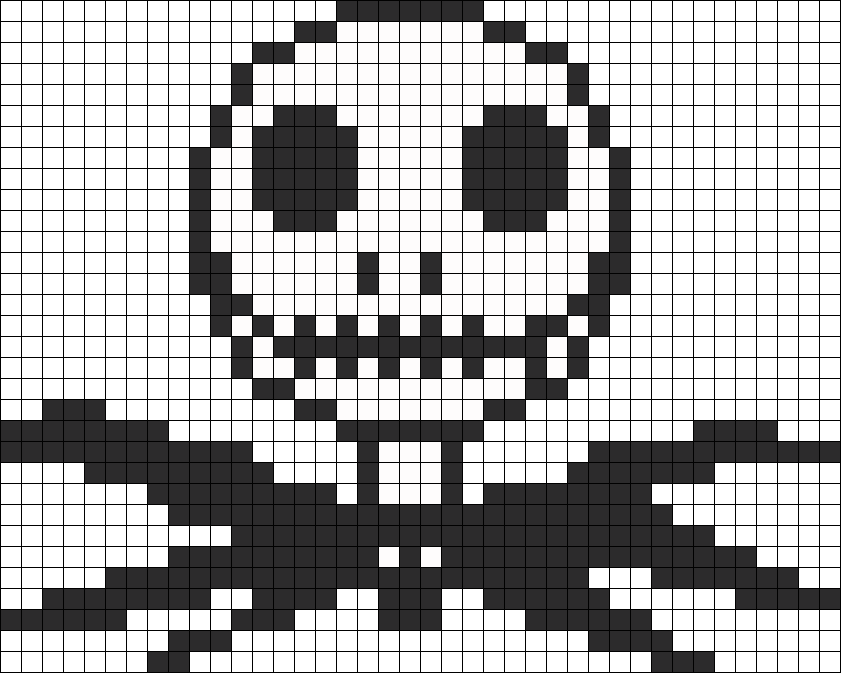 Jack Skellington Perler Bead Pattern / Bead Sprite - Pixel Art Jack Skeleton (841x673), Png Download