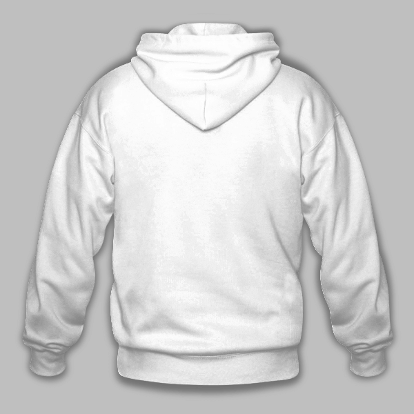 White Hoodie Template Png - Back Of Hoodie Template (600x600), Png Download