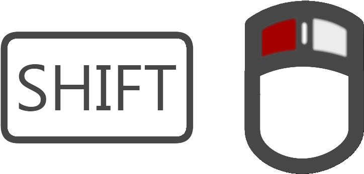Key Shift Lmb Icon - Shift Key Icon Png (800x360), Png Download