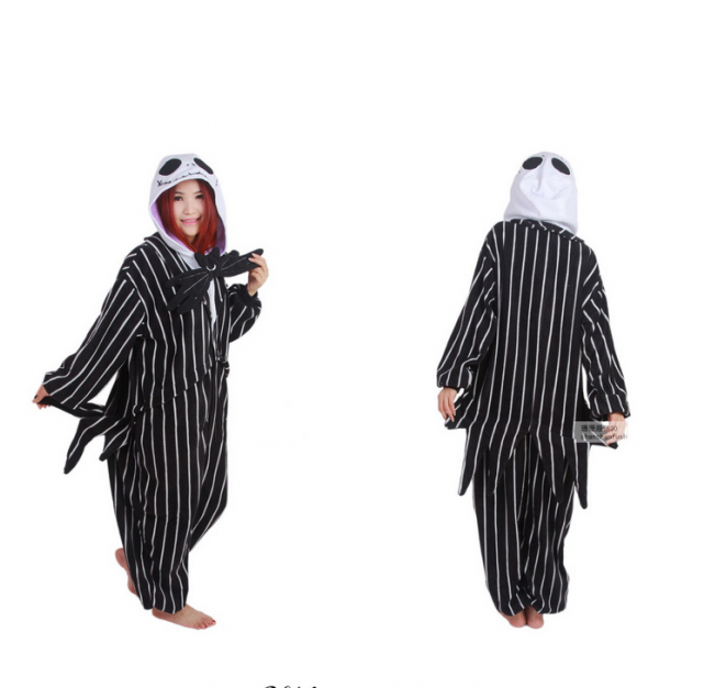 Nightmare Before Christmas Jack Kigurumi Pajama Cosplay (640x853), Png Download