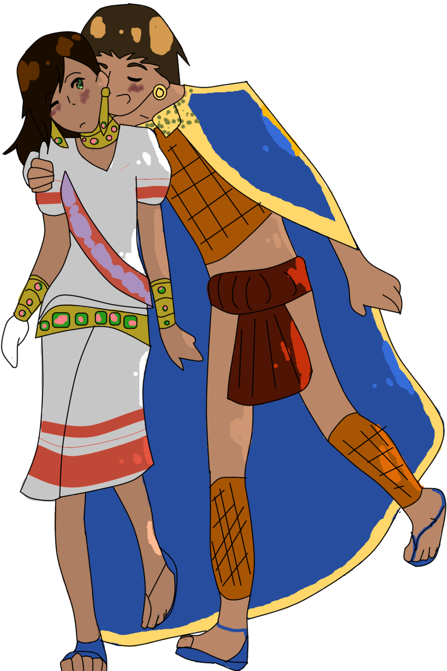 Aztec Empire And Manauia By Renntorakwolf-d5m075z - Cartoon (1024x1365), Png Download