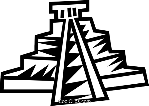 Aztec Pyramid Royalty Free Vector Clip Art Illustration (480x342), Png Download