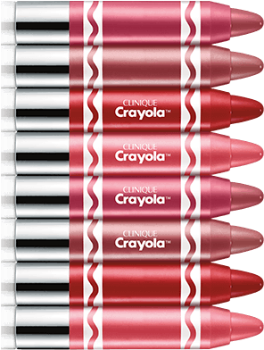Crayola For Clinique Limited Edition Set Of 8 - 8 Crayola For Clinique Chubby Sticks Limited Edition (303x402), Png Download